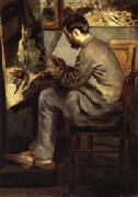 Auguste renoir frederic Bazille oil on canvas